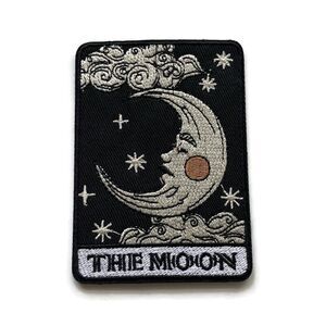 The Moon Tarot Card Embroidered Patch
